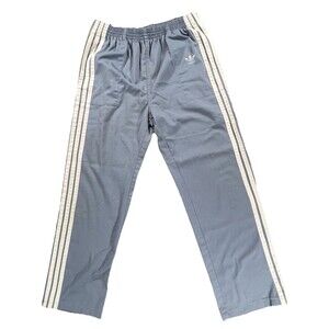 Adidas Mens VTG Pants Light Blue 70S-80s Track Warm Up Trefoil Medium (32-34)
